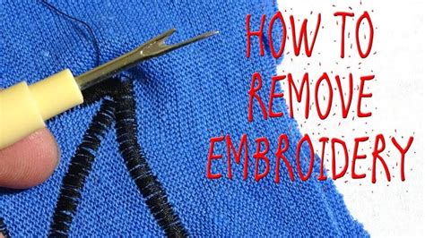 can you remove embroidery from a shirt while preserving the integrity of the fabric?